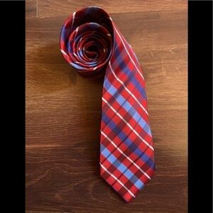 🌿SALE🌿CHAPS Red White and Blue Stripes Silk Necktie